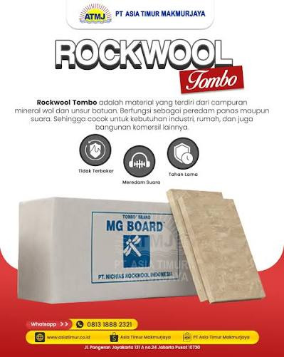 Rockwool Density 40, 60, 80 dan 100 Kg/m³